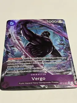 Vergo Rare (R) OP14-061 The Azure Sea's Seven Alternative Art English Foil - Image 3
