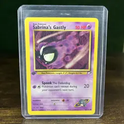 Pokemon TCG Card Sabrina's Gastly 1st Edition Gym Heroes 93/132 - Image 1