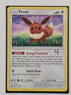 Eevee - 101/149 - Common Sun & Moon - Pokemon Card - NM - Image 3