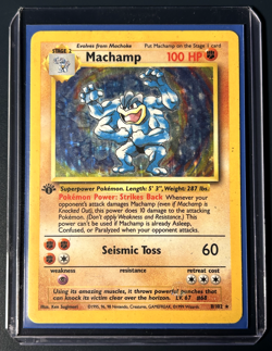 Pokemon Machamp FIRST EDITION 8/102 Base Set Holo Rare Card | 2 of 2 For Sale - Image 3