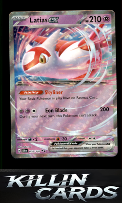 Latias ex - 076/191 076/191 Pokemon Double Rare SV08: Surging Sparks Card NM - Image 1
