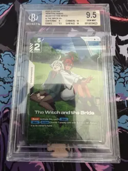 GUNDAM TCG CARD GAME THE WITCH AND THE BRIDE GD01-117 R+ FOIL ENGLISH BGS 9.5 - Image 1