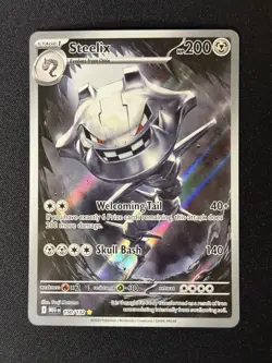 Steelix 150/132 Mega Evolution Illustration Rare Pokemon TCG Card NM - Image 1