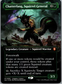 Chatterfang, Squirrel General (Borderless) Commander: Bloomburrow Foil MTG 82 - Image 1