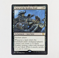 MTG CCG Midnight Hunt Commander CURSE OF THE RESTLESS DEAD Rare NM WotC 2021 - Image 1