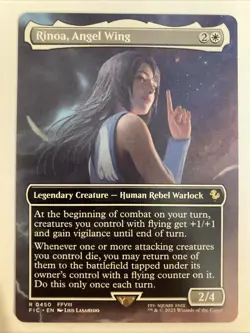MTG Rinoa, Angel Wing (Borderless) Commander: Final Fantasy 450 FFVIII NM Reg - Image 1