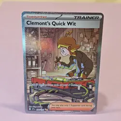Clemonts Quick Wit 243/191 - Pokemon TCG Surging Sparks Special Illustration NM - Image 1