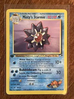 [NM/MINT] 2000 Pokemon Gym Heroes Misty's Starmie 1st Edition #56/132 Uncommon - Image 1