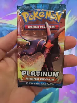 Pokemon Platinum Rising Rivals Booster Pack NEW FACTORY SEALED HOUNDOOM Art 2009 - Image 3