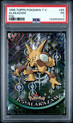 PSA 1 Alakazam Foil Topps #65 1999 Pokemon TV PR - Image 1