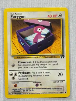Porygon 48/82 Uncommon Team Rocket Pokemon Near Mint - Image 1