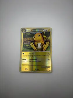 Pokemon TCG Raichu HeartGold SoulSilver Reverse Holo LP 10/123 - Image 1