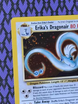 Pokemon Erika's Dragonair 4/132 Gym Heroes Holo Rare Unlimited English SWIRL 🌀 - Image 3