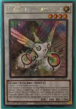 YuGiOh Herald of the Arc Light Platinum Secret Rare 1st Edition RA01-EN031 - Image 1