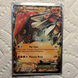 Pokemon Groudon EX Promo Holo XY42 XY 180 HP Basic English Card - Image 1