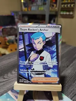 Team Rocket's Archer 223/182 Destined Rivals Full Art Ultra Rare Pokemon Card - Image 1