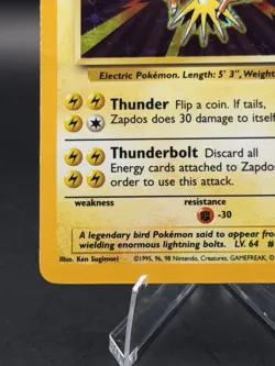 Zapdos 16/102 Holo Rare Card Base Set Unlimited 1999 Pokemon TCG WOTC (HP) - Image 5