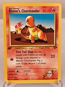 Blaine's Charmander 60/132 Gym Challenge Pokemon Card 1st Edition - Near Mint - Image 1