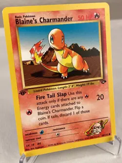 Blaine's Charmander 60/132 Gym Challenge Pokemon Card 1st Edition - Near Mint - Image 2
