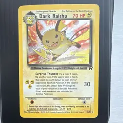 Pokemon Dark Raichu Team Rocket 83/82 Holo Secret Rare Unlimited 2000 TCG Card - Image 1