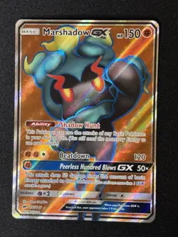 Marshadow GX (Full Art) Ultra Rare SM Burning Shadows 137/147 Pokemon TCG Card - Image 1