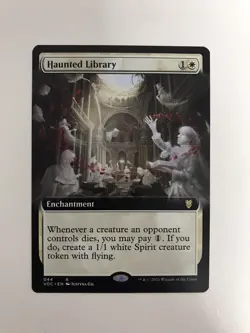 Haunted Library Extended Borderless MTG Magic Gathering Card NM Near Mint VOC - Image 1