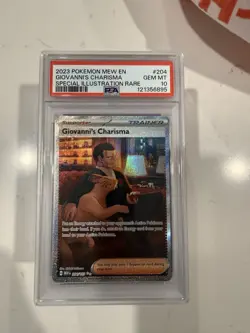 Pokemon Giovanni's Charisma 204/165 Scarlet & Violet Illustration Rare PSA 10 - Image 1