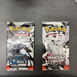 Pokemon TCG Black Bolt & White Flare Booster Packs Art Set 2 Packs - Image 1