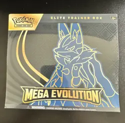 Pokemon TCG Mega Evolution Lucario ETB Elite Trainer Box - New Unopened Sealed - Image 1