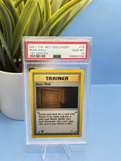 Pokemon Ruin Wall English PSA 10 2001 Pm Neo Discovery 1st Edition Gem Mint - Image 1