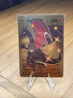 Pokemon TCG Charizard V 079/073 Holo Secret Rare Gold Custom Fan Art - Image 1