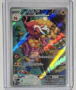 Pokemon TCG Crocalor Scarlet & Violet - Paldea Evolved 202/193 Holo Illustration - Image 1