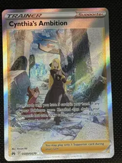 🔥NM/MINT- Pokemon Crown Zenith Cynthia's Ambition GG60 Full Art TCG - Image 4