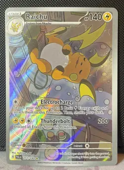 Pokemon TCG Raichu 211/193 IR Illustration Rare Paldea Evolved - Image 1