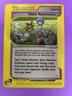Town Volunteers - 136/147 Aquapolis - Pokemon TCG - 2003 - Image 1