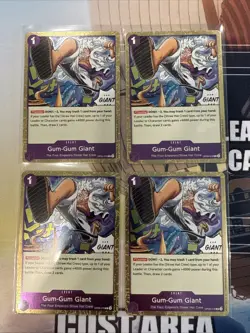 4x Gum-Gum Giant - One Piece OP09-078 Rare - Playset English - Pack Fresh NM - Image 1