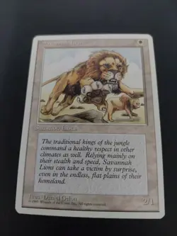 4th EDITION 4E Vintage MtG Savannah Lions Unplayed NM - Image 1