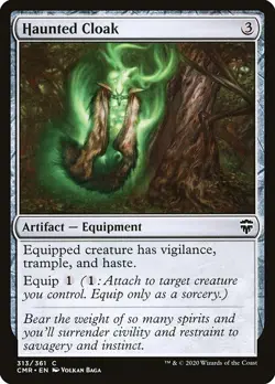 1x Haunted Cloak (#313) NM Eng MTG - Commander Legends - Image 1