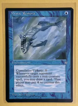 (X10) Magic the Gathering - Ice Age Mystic Remora 1995 87 Common - Image 3