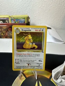 Pokemon Dragonite 4/62 Holo Unlimited Fossil (1999) WOTC Unlimited LP TCG - Image 1
