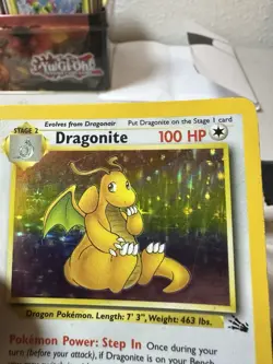 Pokemon Dragonite 4/62 Holo Unlimited Fossil (1999) WOTC Unlimited LP TCG - Image 3