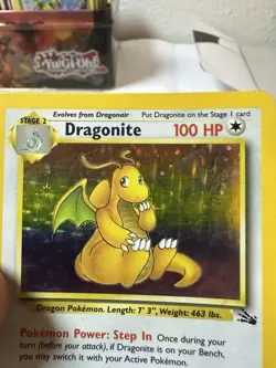 Pokemon Dragonite 4/62 Holo Unlimited Fossil (1999) WOTC Unlimited LP TCG - Image 4