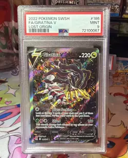 PSA 9 Giratina V Lost Origin Full Alt Art #186 Pokemon 186/196 - Image 1
