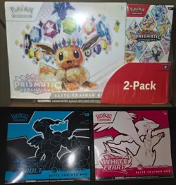 Pokemon Prismatic Costco ETB Bundle & Black Bolt White Flare Pokemon Center ETBs - Image 1
