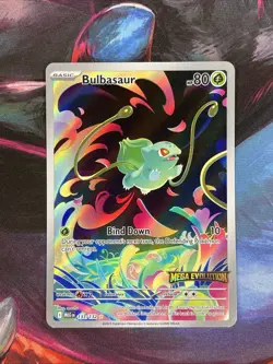 Pokemon TCG - Bulbasaur 133/132 Holo Illustration Rare Mega Evolution Stamped NM - Image 1