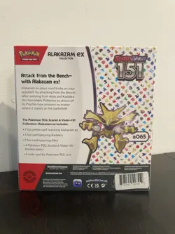 Pokemon Scarlet & Violet 151 Alakazam ex Collection Box Sealed New - Image 3