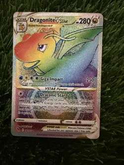 Pokemon Dragonite VSTAR 081/078 Pokemon GO Full Art Holo Secret Rare HP 280 - Image 1