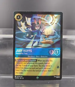 Disney Lorcana Judy Hopps -Uncovering Clues 156/204 Whispers in the Well SR Foil - Image 1