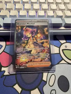 Acerola’s Mischief SIR #183/132 Mega Evolution Secret Rare TCG Card NM pokemon - Image 1