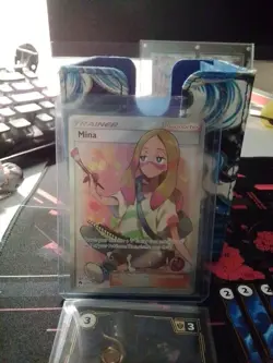Pokemon Mina TCG Lost Thunder Holo Full Art Ultra Rare Card 211/214 - Image 1